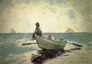 Winslow Homer Small fishing boats on the boy Spain oil painting artist